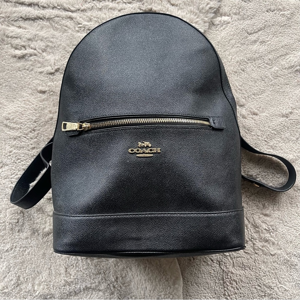 Coach Black Backpack with Gold Accents - Picture 3 of 13